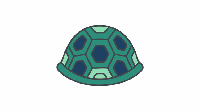 Stylized flat illustration of a turtle shell.