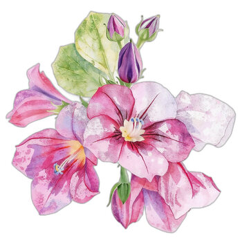 Primrose Watercolor Clipart PNG, Hand Painted Botanical Wildflower Illustration, Transparent Floral Element for Wedding Invitations, Cricut, Canva, Commercial Design Resource, High Resolution