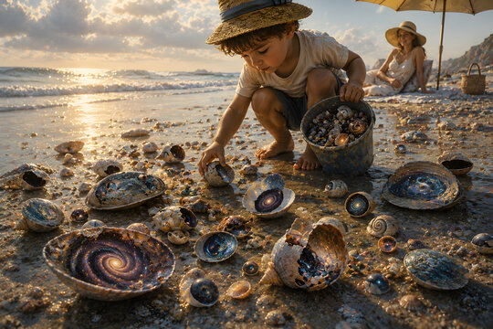 The Bucket Is Heavy &mdash; Heavier Than Expected &mdash; Because Universes &mdash; The Child Doesn't Notice &mdash; Children Carry Extraordinary Things Without Noticing &mdash; This Is Their Gift