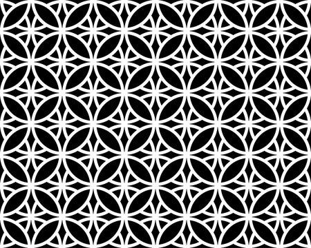 Stylish monochrome background design. Repeating elements of stylish ornament, seamless pattern