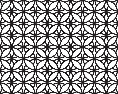Stylish monochrome background design. Repeating elements of stylish ornament, seamless pattern
