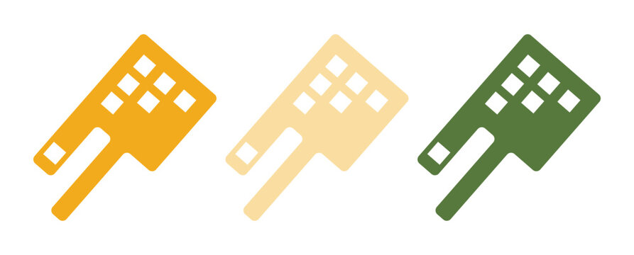Ketupat dumpling icons in orange and green colors for Ramadan and Eid celebration designs on transparent background