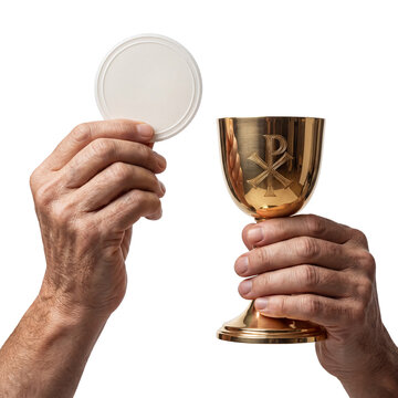 Eucharist Chalice and Communion Wafer