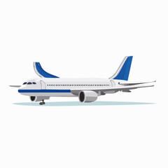 Fototapeta premium Commercial passenger airplane isolated on white background for travel design