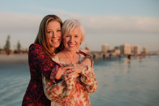 Mother and Daughter Sunset Portrait