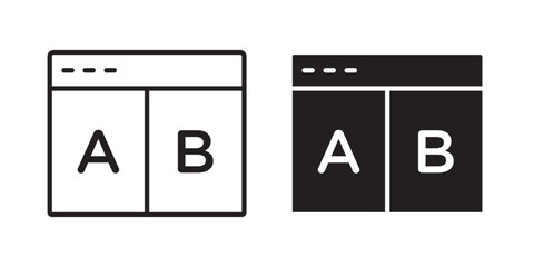 A B testing icon © Muhtemel