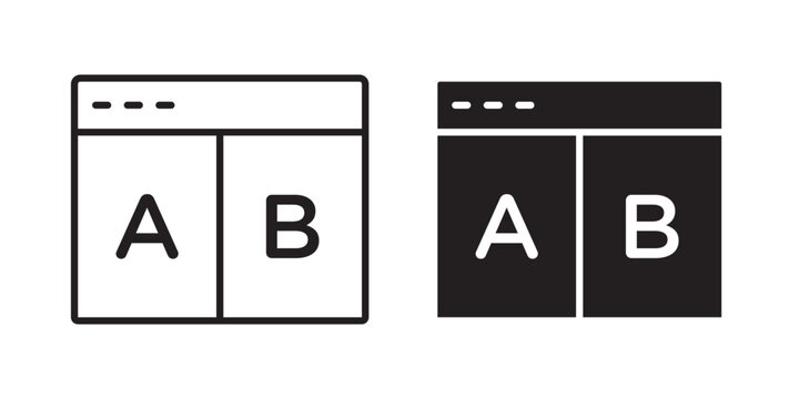 A B testing icon