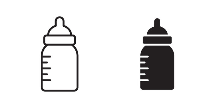 Baby milk bottle icon