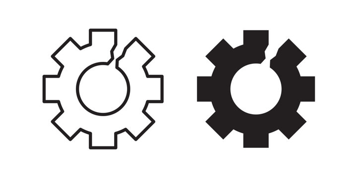 Broken gear icon