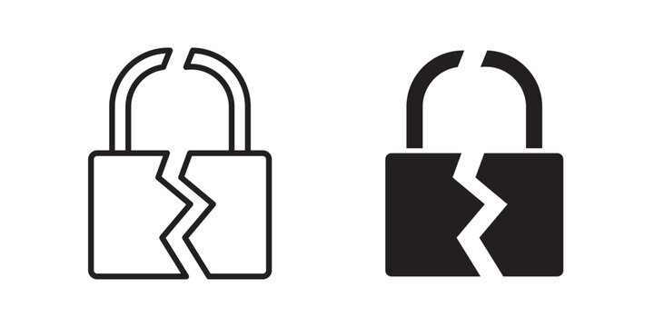 Broken lock icon