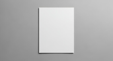 Fototapeta premium Blank White Paper on Gray Background