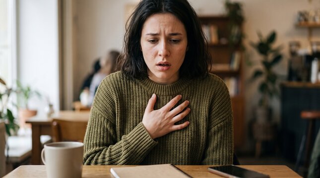 Woman with shortness of breath