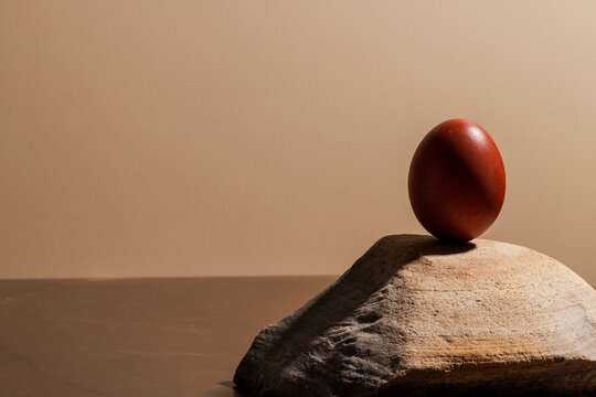 Egg on a stone