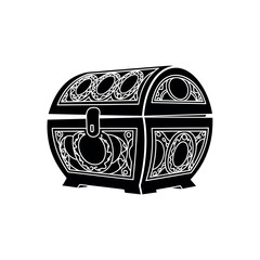 Ornate Treasure Chest with Carved Patterns. © Diki