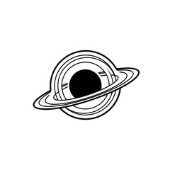 Saturn Planet Ring System Illustration. © Diki