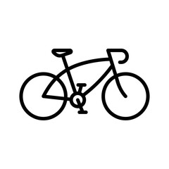 Fototapeta premium Bicycle contour outline icon.