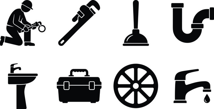 Gardening and lawn care icon set featuring gardener stick figures trimming hedges mowing grass tools and equipment isolated on white background