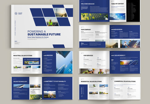 Solar Power Energy Brochure Landscape Template
