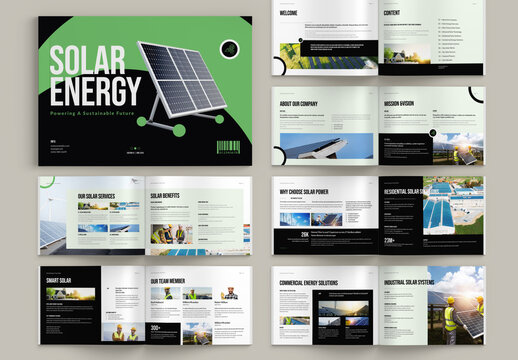 Solar Power Energy Brochure Landscape Template