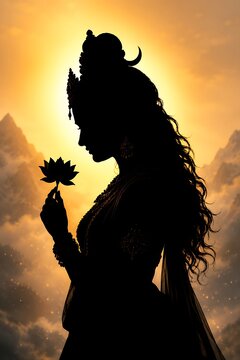 Divine Goddess Parvati Navami Celebration Hindu Festival Jaya Parvati Vrat Durga Mata Blessings Spiritual Devotion Traditional Indian Culture Sacred Worship