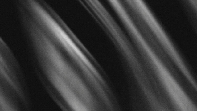 Abstract monochrome background featuring soft diagonal light streaks and grainy texture for minimalist graphic design projects requiring elegant dark aesthetic visual elements