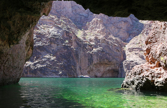 In Emerald Cave - Black Canyon of Colorado River in Arizona
