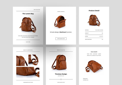 Minimal Social Media Posts For Product Presentation