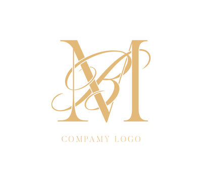 BM wedding letters logo monogram