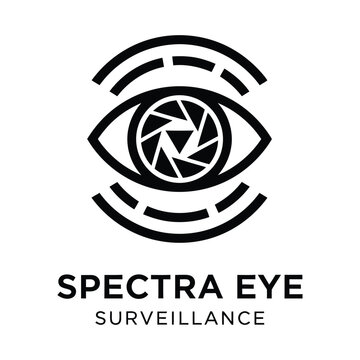 Spectra eye surveillance logo with camera icon