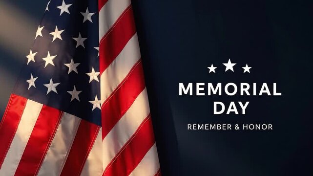 Memorial day remember and honor american flag