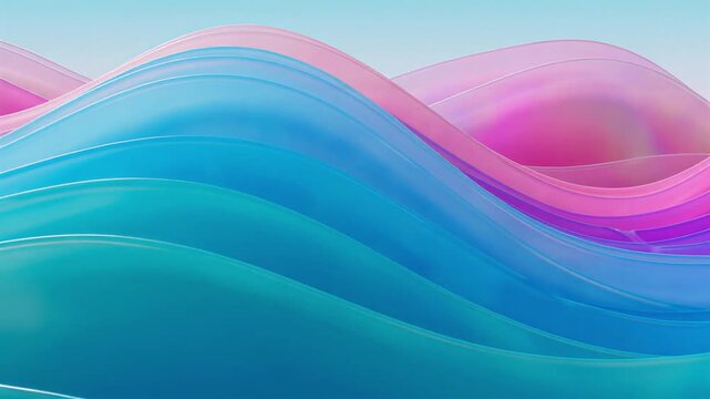 Abstract liquid waves animation featuring smooth flowing colorful gradients in this vibrant digital motion design clip