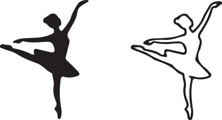 ballet dancer silhouette. © tjxvact