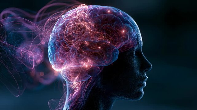  Exploring neuroscience and artificial intelligence with a focus on the human brain and its functions. High quality 4k footage
