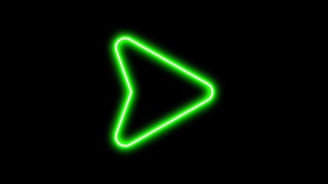 Glowing Blue Neon arrow design 