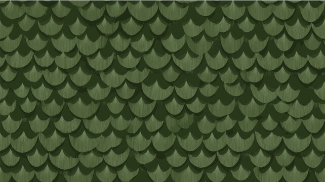 Green fish scale pattern seamless background texture. Overlapping green scales creating a seamless repeating pattern design