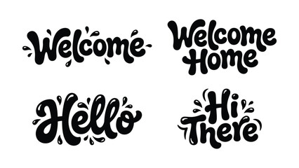 Creative handwritten greeting text designs with water splash effects © Mst. Taslima Akhter