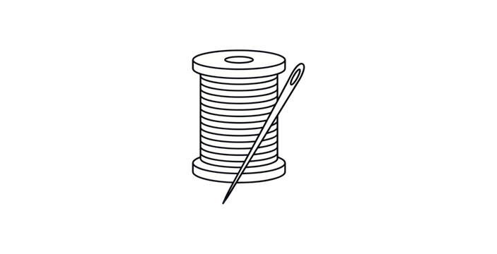 Spool of Thread and Needle Icon