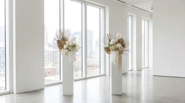 Modern Wedding Floral Arrangement with Tropical Flowers