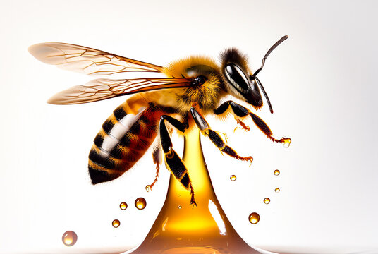 Abeja y miel