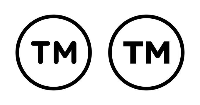 TM trademark vector icon logo or illustration