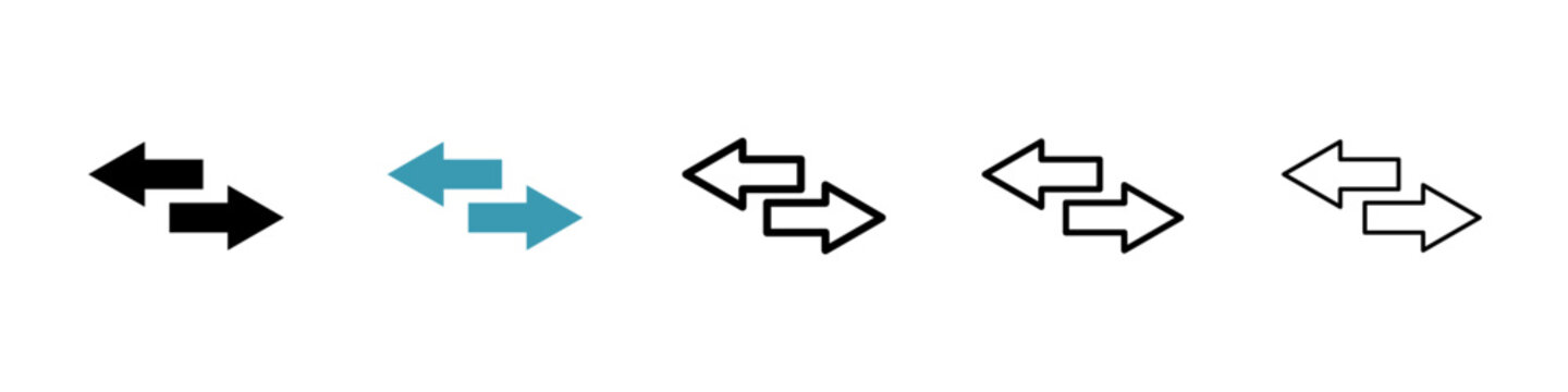 Transfer arrows vector icon logo or illustration