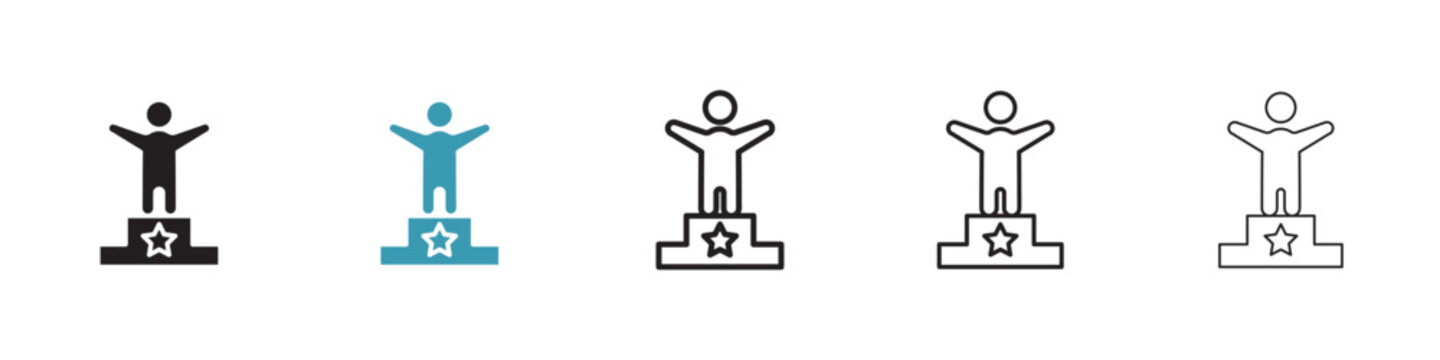 Winner vector icon logo or illustration