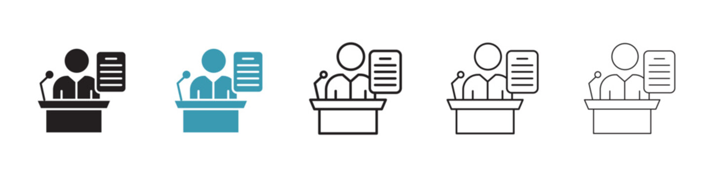 Witness vector icon logo or illustration