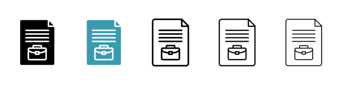 Work history vector icon logo or illustration