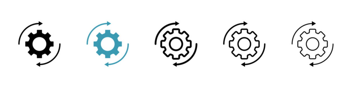 Workflow process vector icon logo or illustration