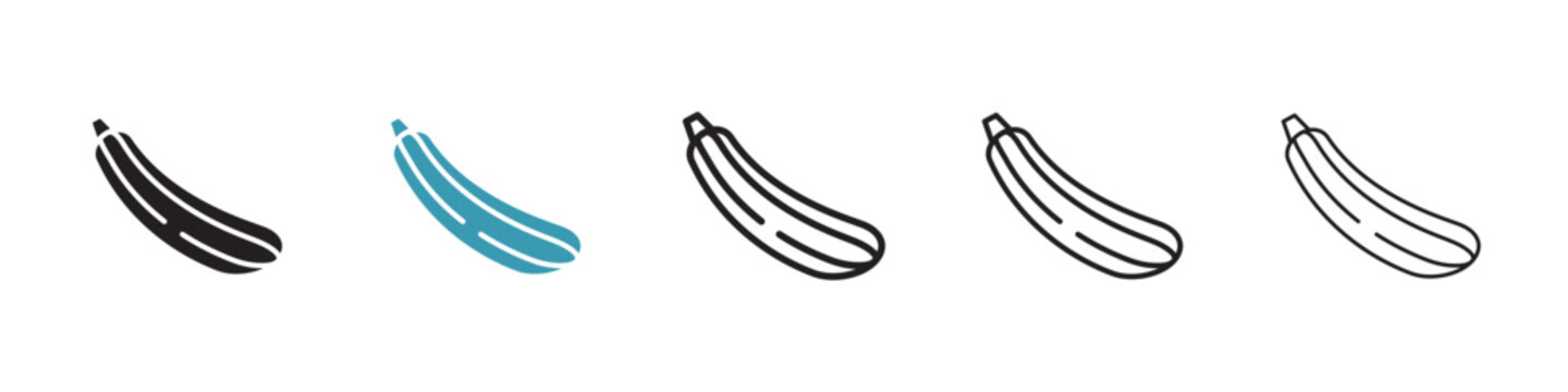 Zucchini vector icon logo or illustration