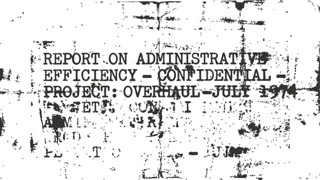 Vintage Confidential Report Grunge Overlay with Retro Typewriter Text. Flat vector EPS 10.