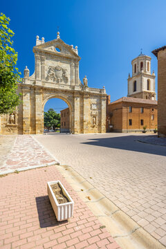 Arch of San Benito standing in Sahagun, Spain