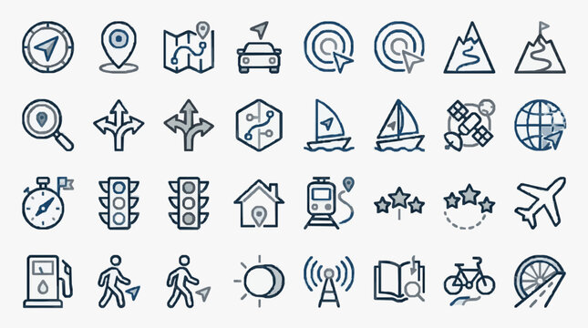 Travel and Adventure Icon Set