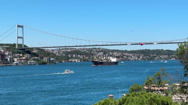 A view of the Bosphorus in Istanbul, Turkey.